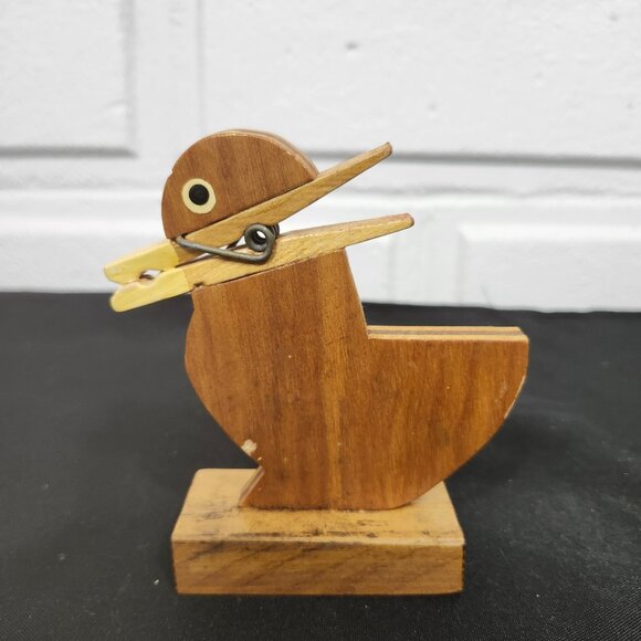 Vintage Wooden Duck Recipe Holder - Picture 2 of 5